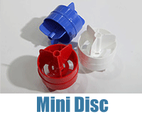 Rote, weiße und blaue Minidisks